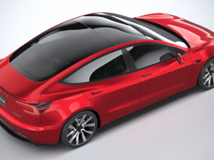 Tesla Model 3 2024 3D 模型