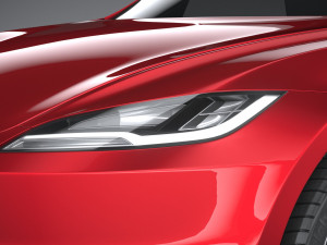 Tesla Model 3 2024 3D 模型
