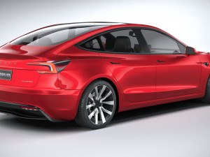 Tesla Model 3 2024 3D 模型