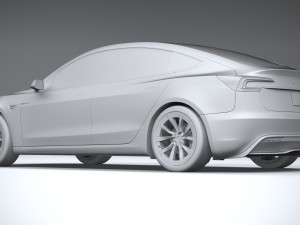 Tesla Model 3 2024 3D 模型