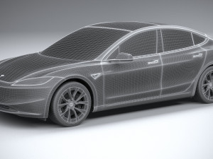 Tesla Model 3 2024 3D 模型