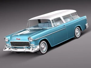 Chevrolet Bel Air Nomad 1955 Modello 3D