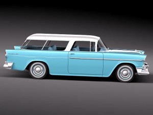 Chevrolet Bel Air Nomad 1955 Modelo 3D