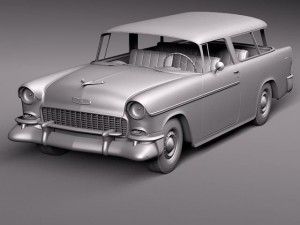 Chevrolet Bel Air Nomad 1955 Modelo 3D