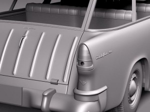 Chevrolet Bel Air Nomad 1955 Modelo 3D