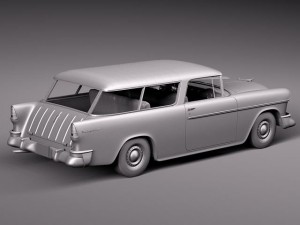 Chevrolet Bel Air Nomad 1955 Modelo 3D