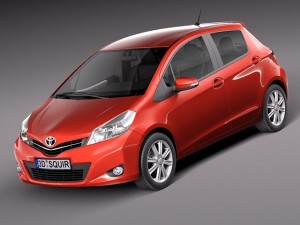 Toyota Yaris 5-door 2012 3D Model