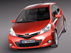 Toyota Yaris 5-door 2012 3D 模型