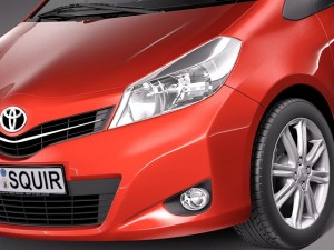 Toyota Yaris 5-door 2012 3D 模型