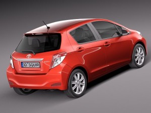 Toyota Yaris 5-door 2012 3D 模型
