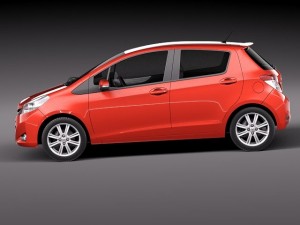 Toyota Yaris 5-door 2012 3D 模型