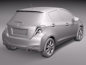 Toyota Yaris 5-door 2012 3D 模型