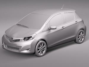 Toyota Yaris 5-door 2012 3D 模型