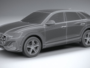 Audi Q8 Basic 2024 3D Модель