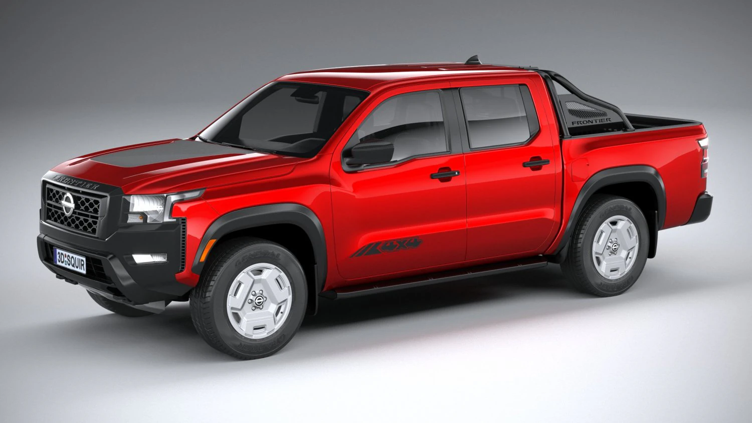 Nissan Frontier Hardbody 2024 3D Model .c4d .max .obj .3ds .fbx .stl .blend 