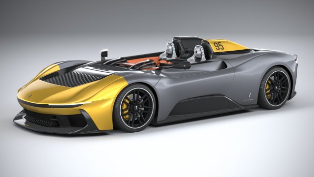 Pininfarina B95 2025 3D Model .c4d .max .obj .3ds .fbx .stl .blend 