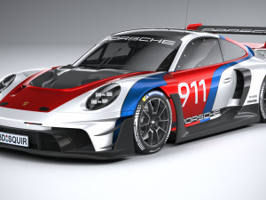 Porsche 911 GT3 R Rennsport 2023 3D मॉडल