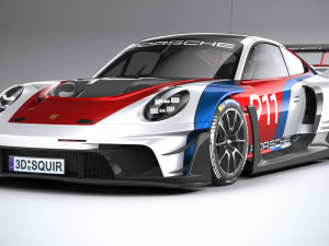 Porsche 911 GT3 R Rennsport 2023 3D मॉडल