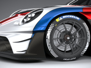 Porsche 911 GT3 R Rennsport 2023 3D मॉडल