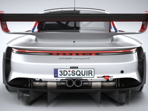 Porsche 911 GT3 R Rennsport 2023 3D मॉडल