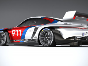 Porsche 911 GT3 R Rennsport 2023 3D मॉडल
