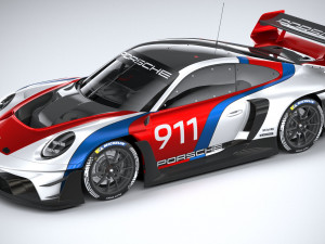 Porsche 911 GT3 R Rennsport 2023 3D मॉडल