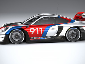 Porsche 911 GT3 R Rennsport 2023 3D मॉडल