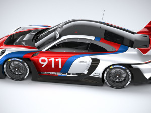 Porsche 911 GT3 R Rennsport 2023 3D मॉडल