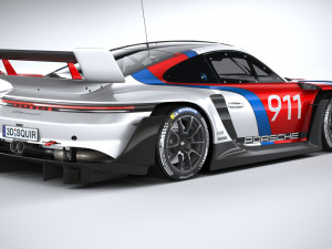 Porsche 911 GT3 R Rennsport 2023 3D मॉडल