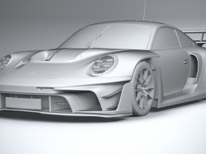 Porsche 911 GT3 R Rennsport 2023 3D मॉडल