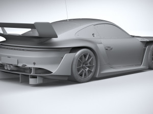 Porsche 911 GT3 R Rennsport 2023 3D मॉडल