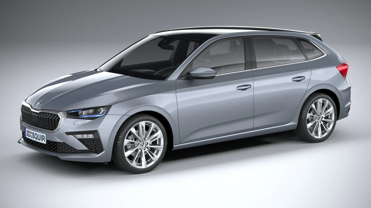 Skoda Scala 2024 3D Model .c4d .max .obj .3ds .fbx .stl .blend 