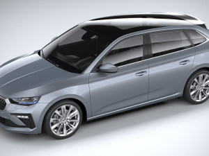 Skoda Scala 2024 Modello 3D
