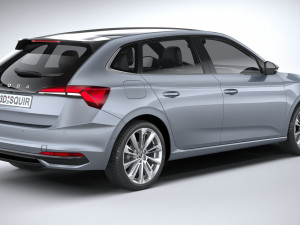 Skoda Scala 2024 Modello 3D