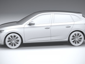 Skoda Scala 2024 Modello 3D