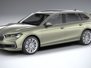 Skoda Superb Combi 2024 Model 3D
