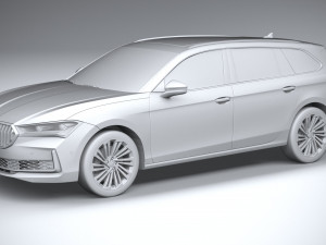 Skoda Superb Combi 2024 3Dモデル