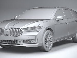 Skoda Superb Combi 2024 3Dモデル