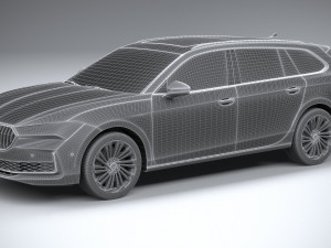 Skoda Superb Combi 2024 3Dモデル