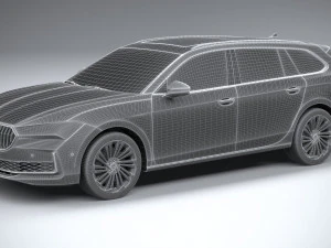 Skoda Superb Combi 2024 3D Model