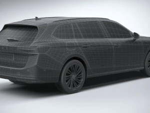 Skoda Superb Combi 2024 3D Model
