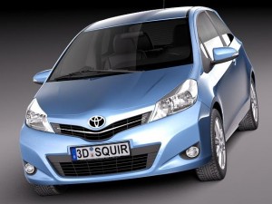 Toyota Yaris 3-door 2012 3D Модель