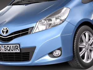 Toyota Yaris 3-door 2012 3D Модель