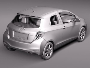 Toyota Yaris 3-door 2012 3D Модель
