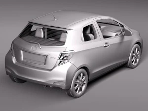 Toyota Yaris 3-door 2012 3D Model