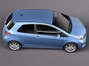 Toyota Yaris 3-door 2012 3D Модель