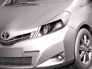 Toyota Yaris 3-door 2012 3D Модель