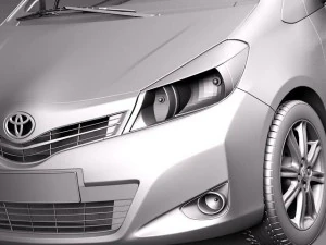 Toyota Yaris 3-door 2012 3D Model