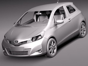 Toyota Yaris 3-door 2012 3D Модель