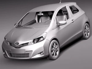 Toyota Yaris 3-door 2012 3D Model